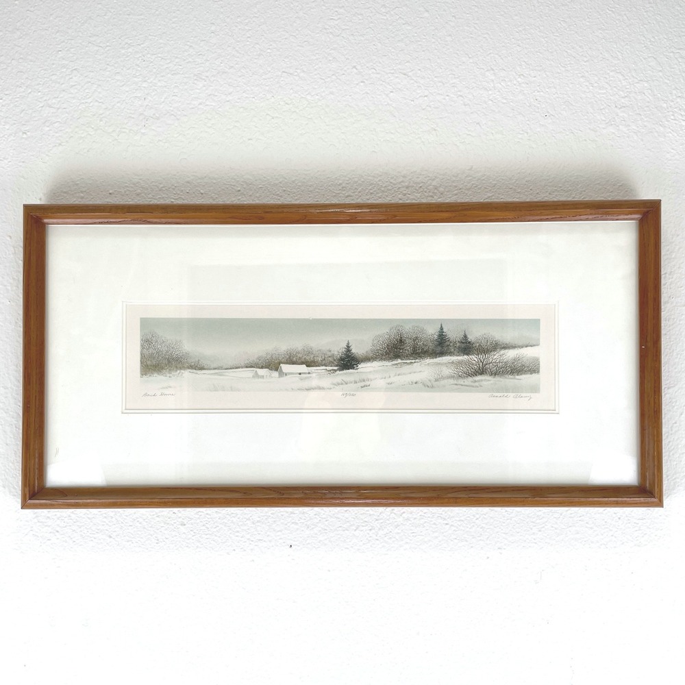 Arnold Alaniz Back Home Signed Numbered Lithograph Winter Landscape Framed Art